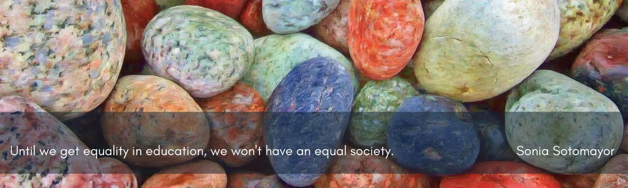 Until we get equality in education, we won't have an equal society. Sonia Sotomayor